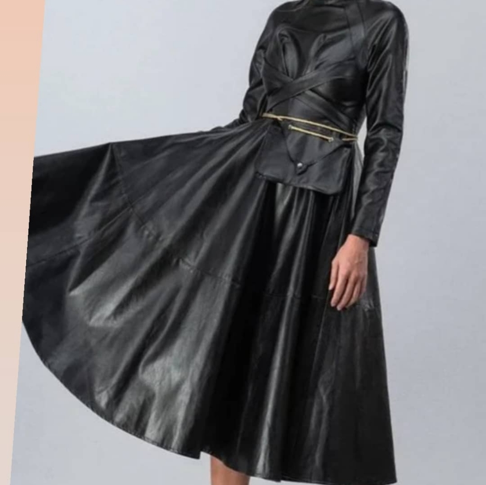 Vegan leather dress